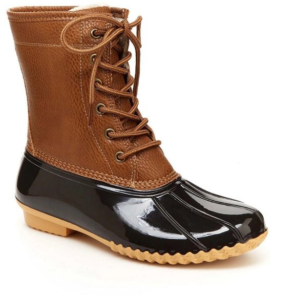 JBU by Jambu Maplewood Brown Waterproof Faux Leather Lace-Up Rain Winter Boots - Picture 5 of 8